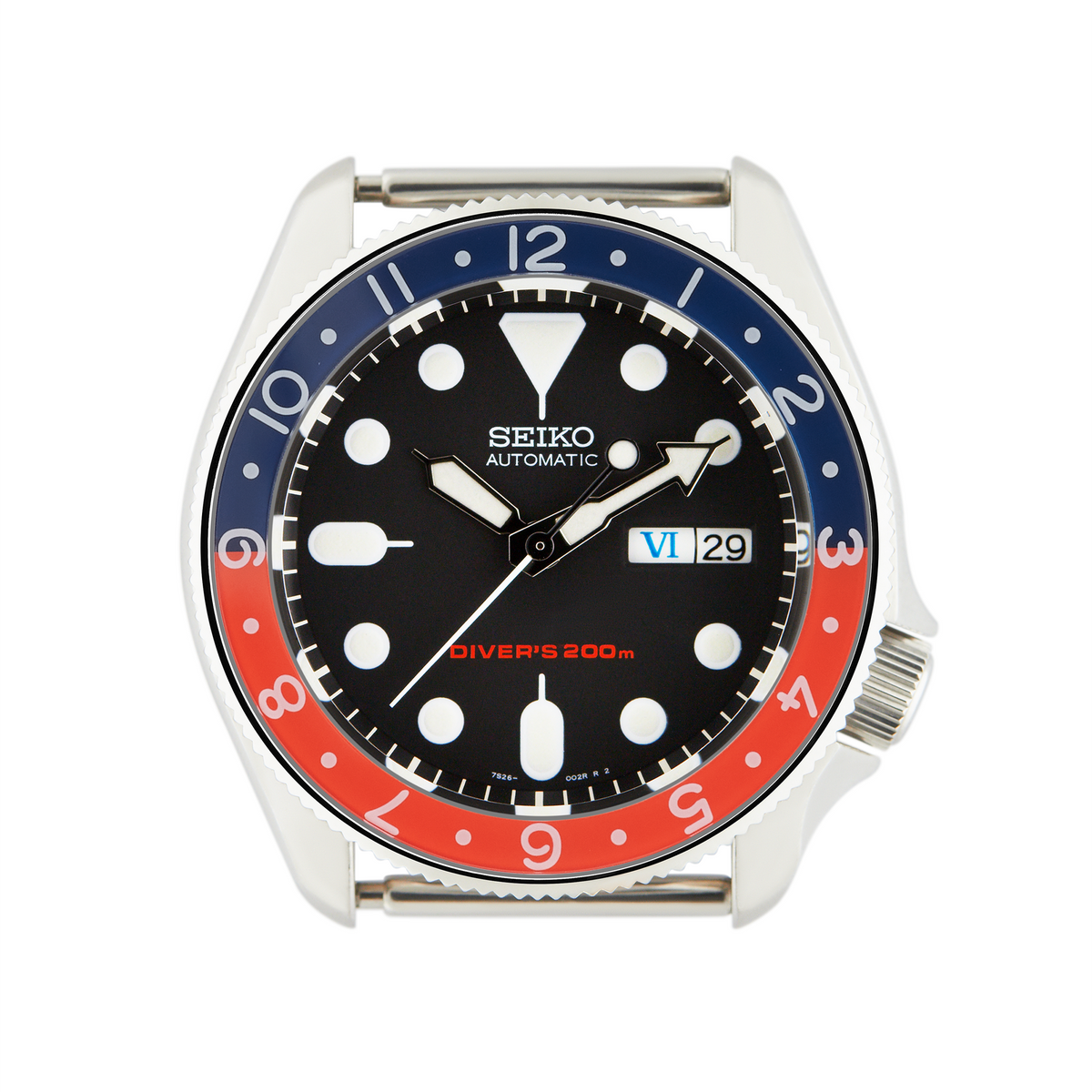 SKX007 SRPD Glass Bezel Insert Dual Time Style Pepsi