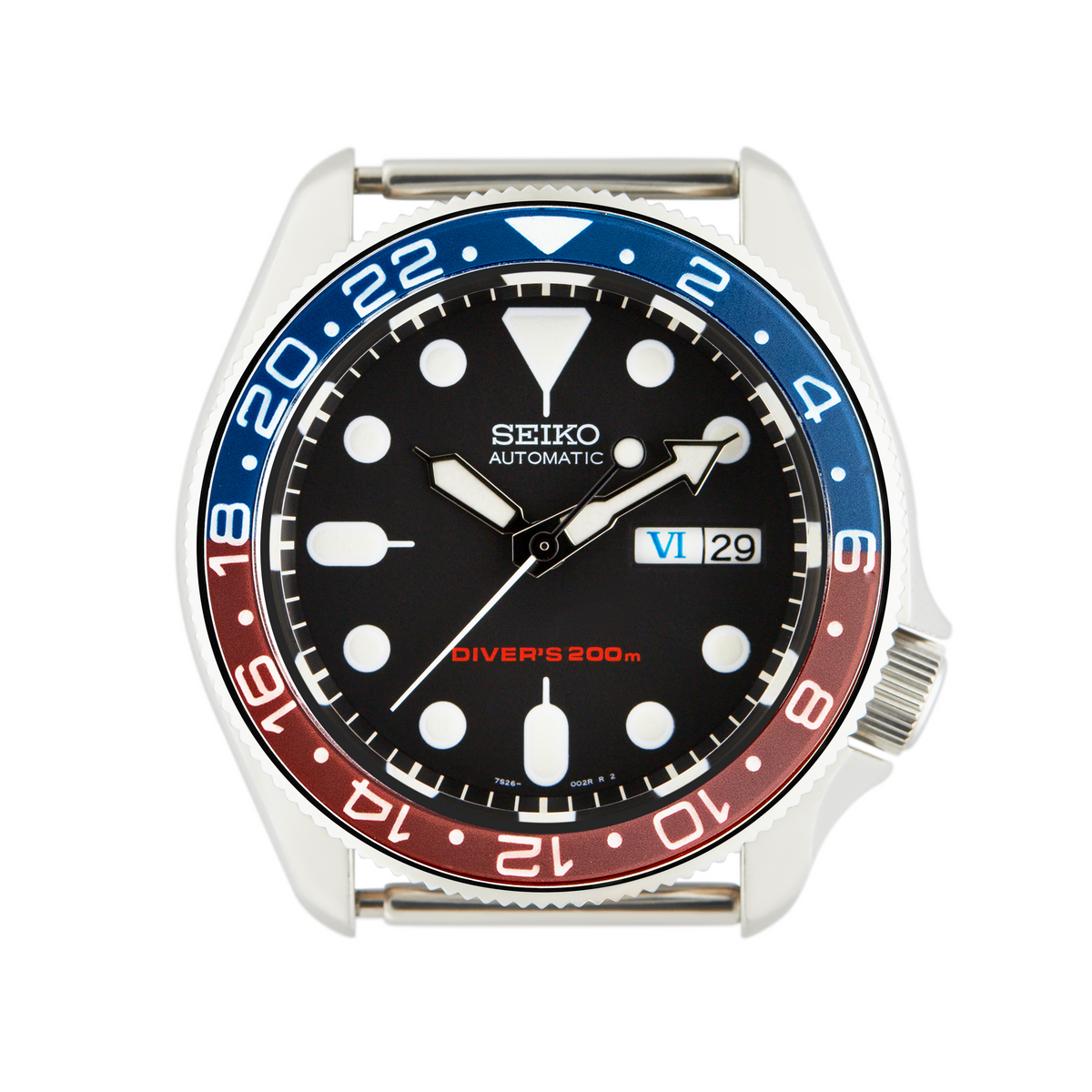 SKX007/SRPD Lumed Sapphire Bezel Insert: GMT Style Pepsi – namokiMODS