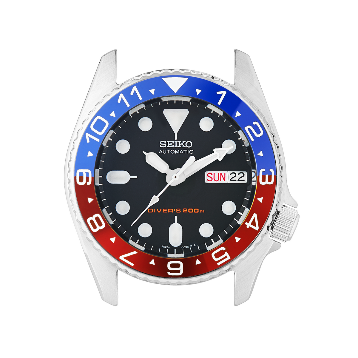 SKX013 Ceramic Bezel Insert: Dual Time Style Red/Blue (Pepsi