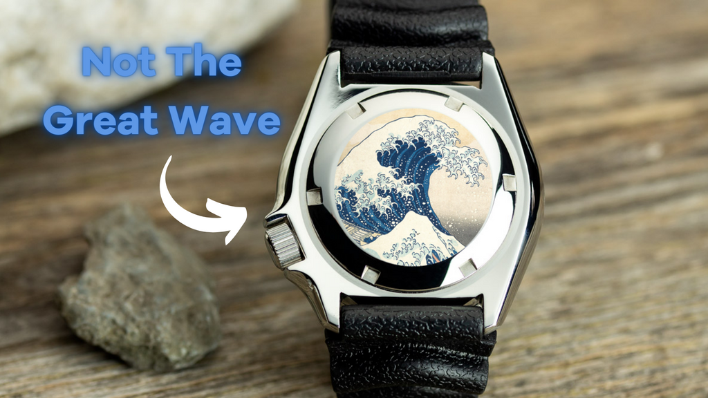 That's Not The Great Wave off Kanagawa on the SKX007 Caseback