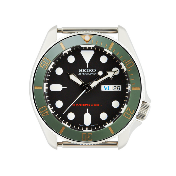SKX007 Ceramic Bezel Insert: Sub style Green/Gold namokiMODS