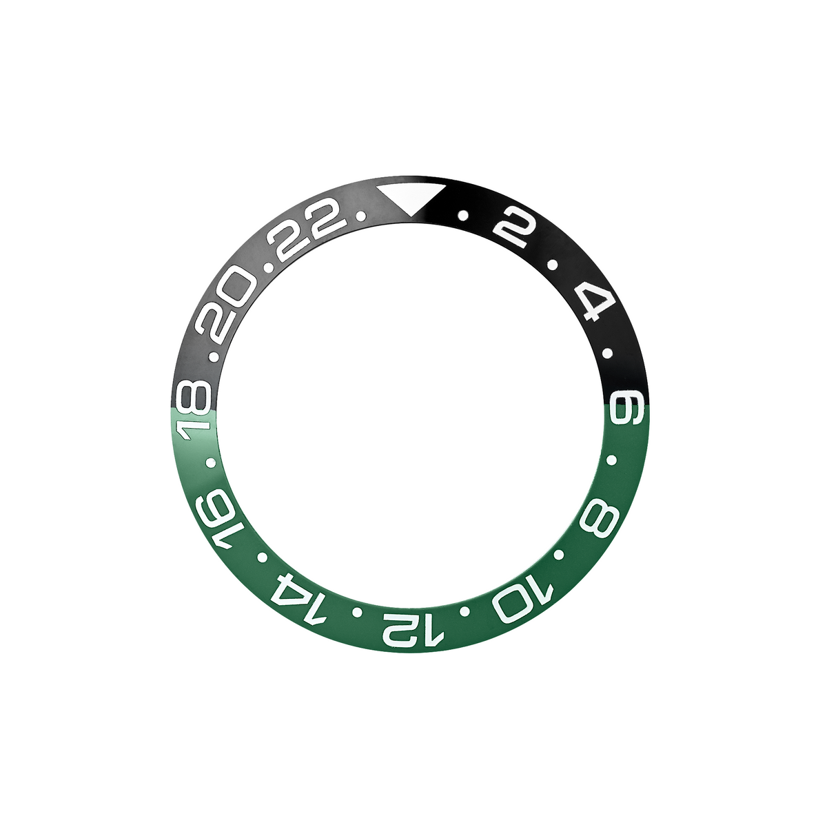 SKX007/SRPD Ceramic Bezel Insert: GMT style Green/Black – namokiMODS