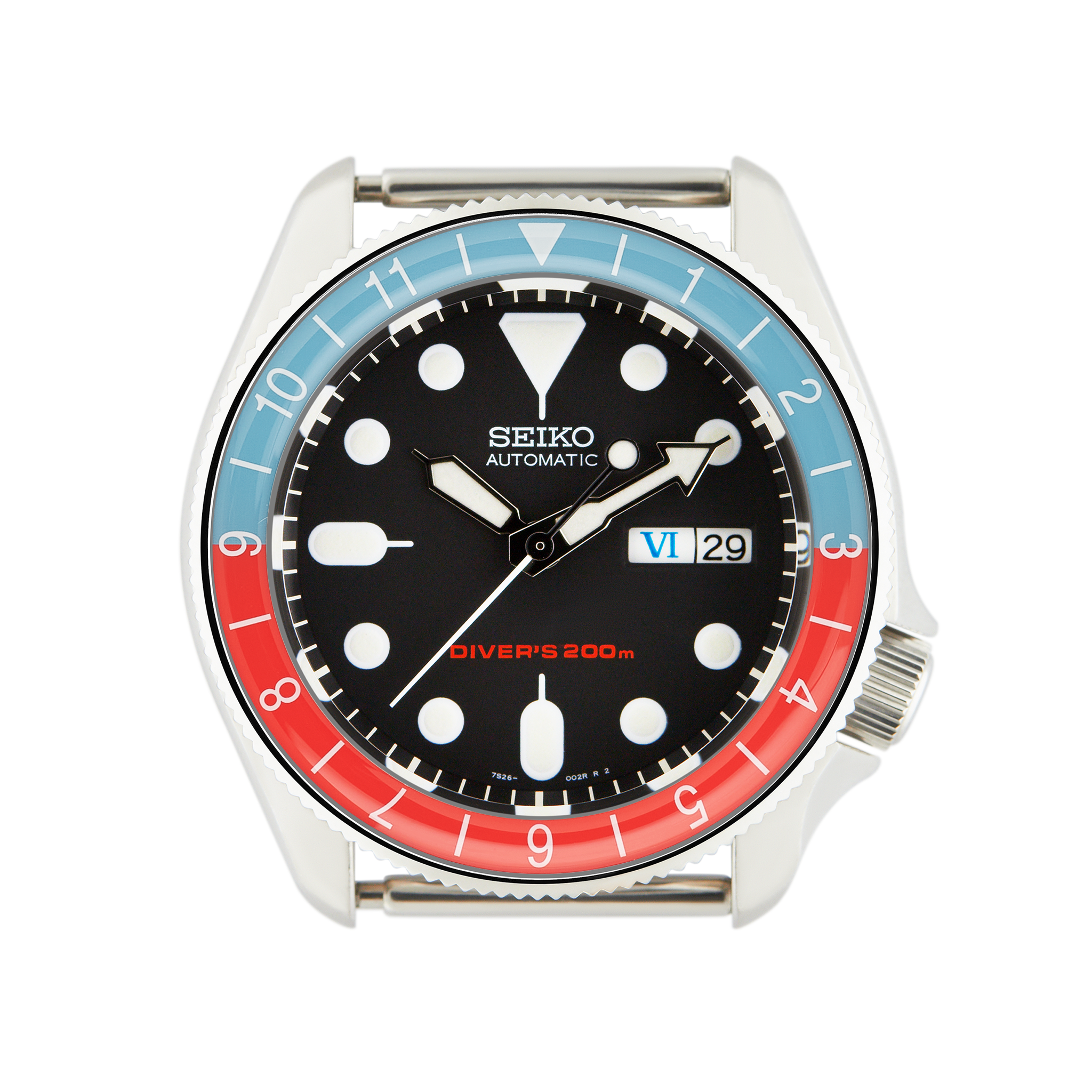 @すけページ SKX007/SRPD Glass Bezel Insert: Dual Time Style Vintage Pepsi