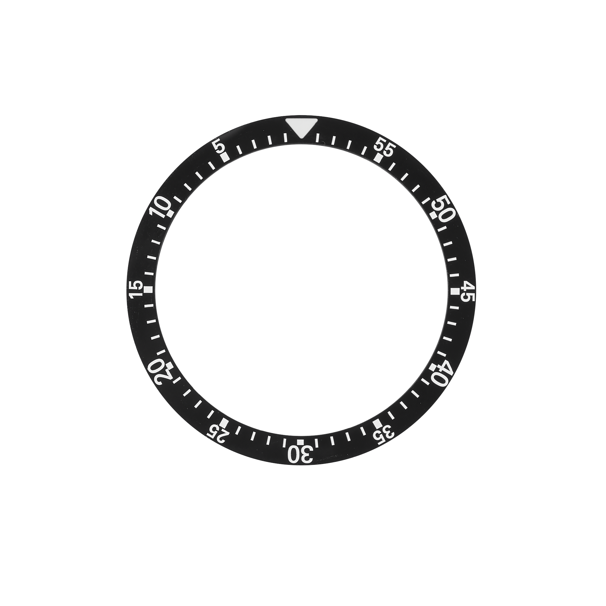 SKX007/SRPD Ceramic Bezel Insert: 104 Countdown Style Black