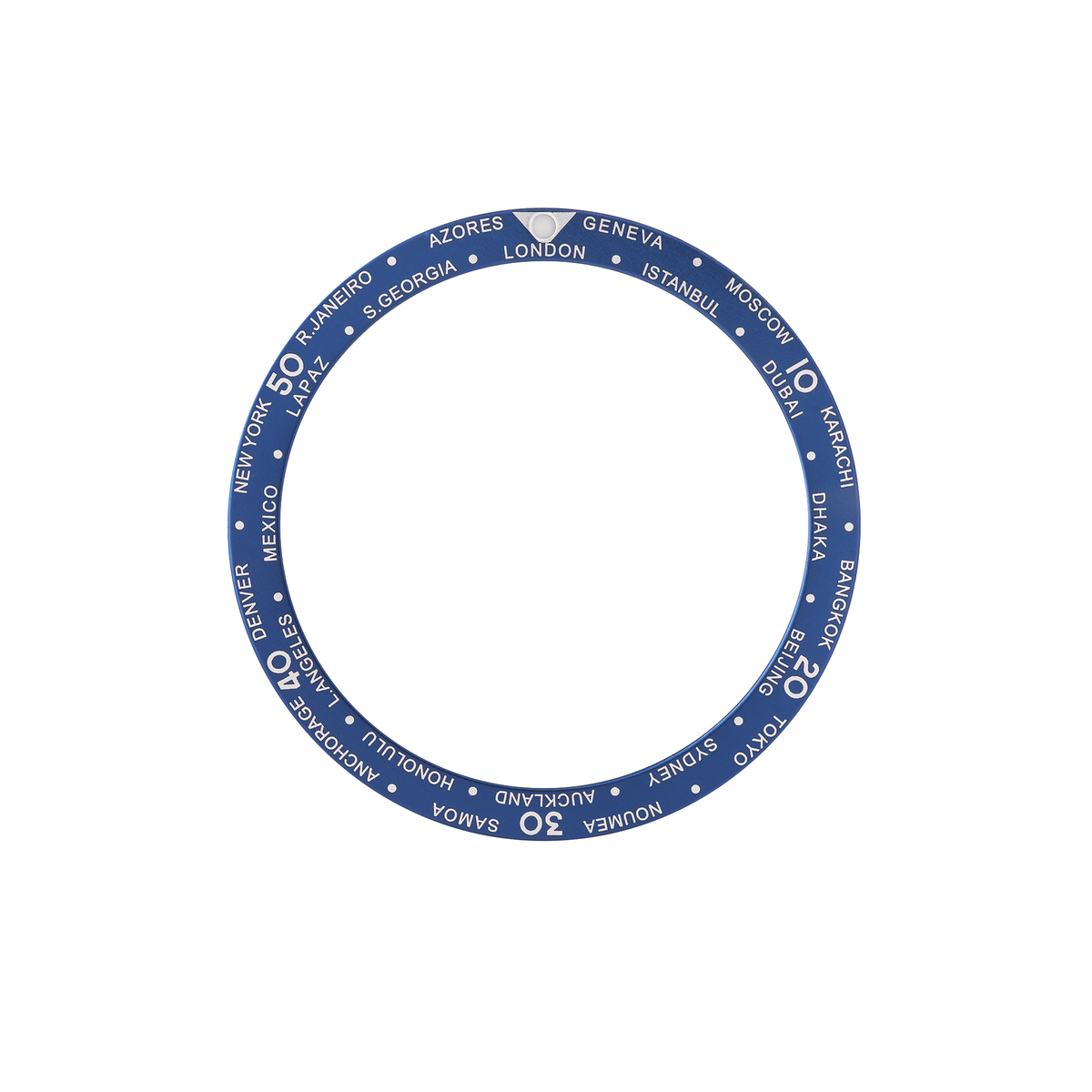 SKX007/SRPD Aluminium Bezel Insert: Worldtimer Blue – namokiMODS