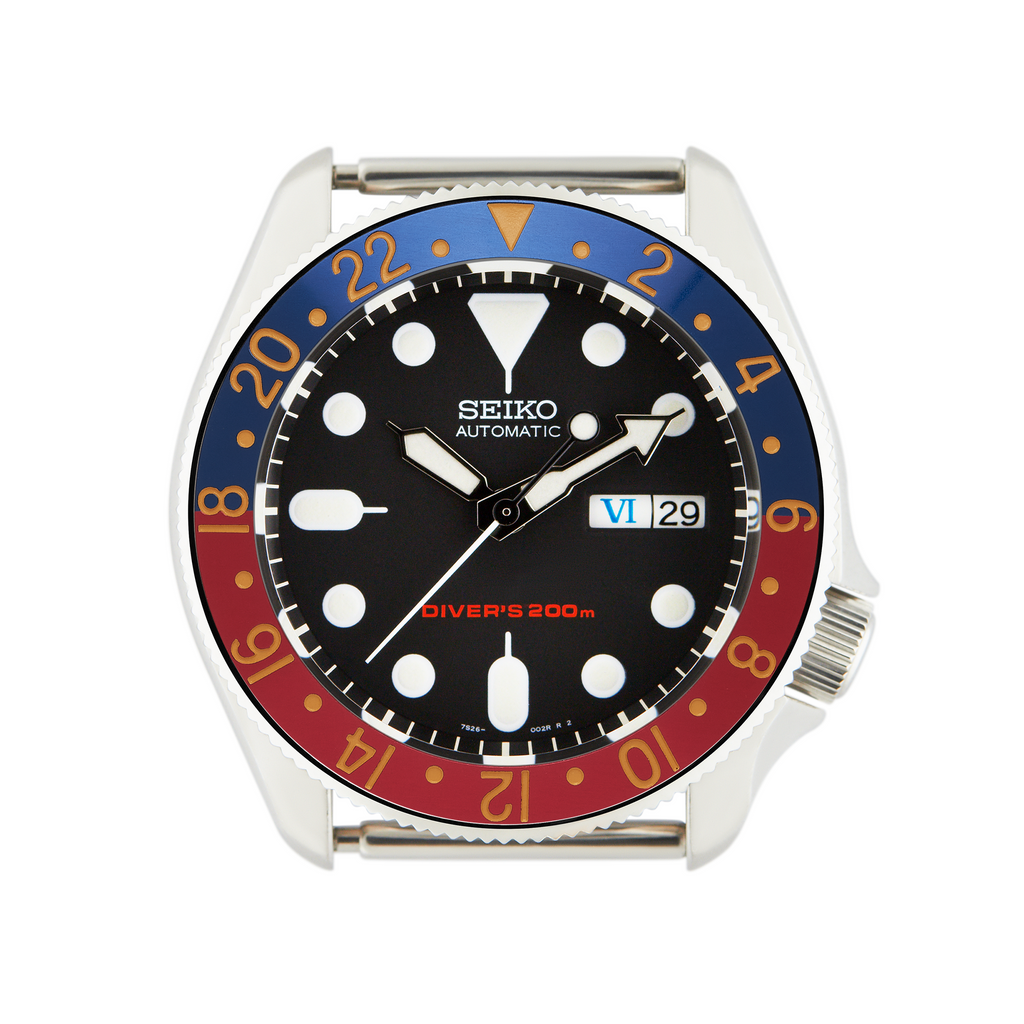 SKX007/SRPD Aluminium Bezel Insert: Vintage GMT Style Pepsi