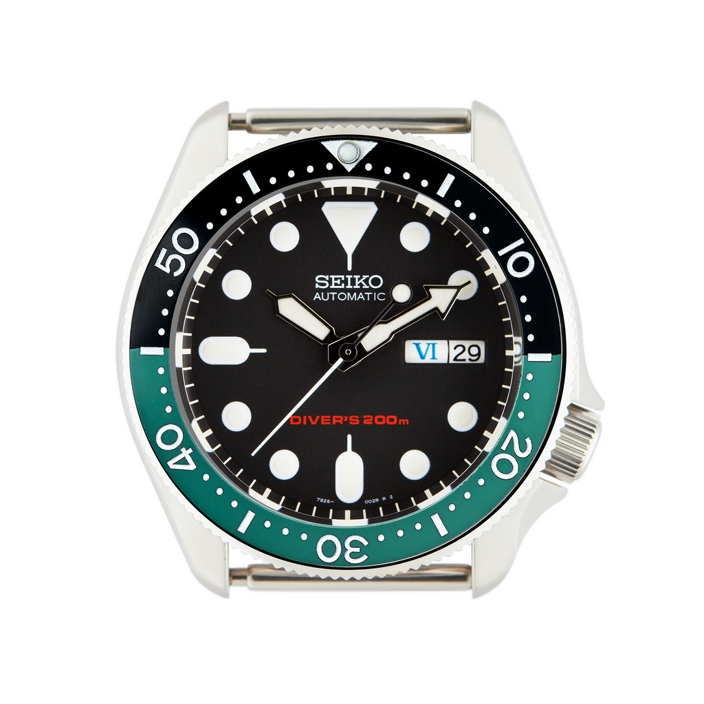 SKX007/SRPD Ceramic Bezel Insert: Seiko style Green/Black