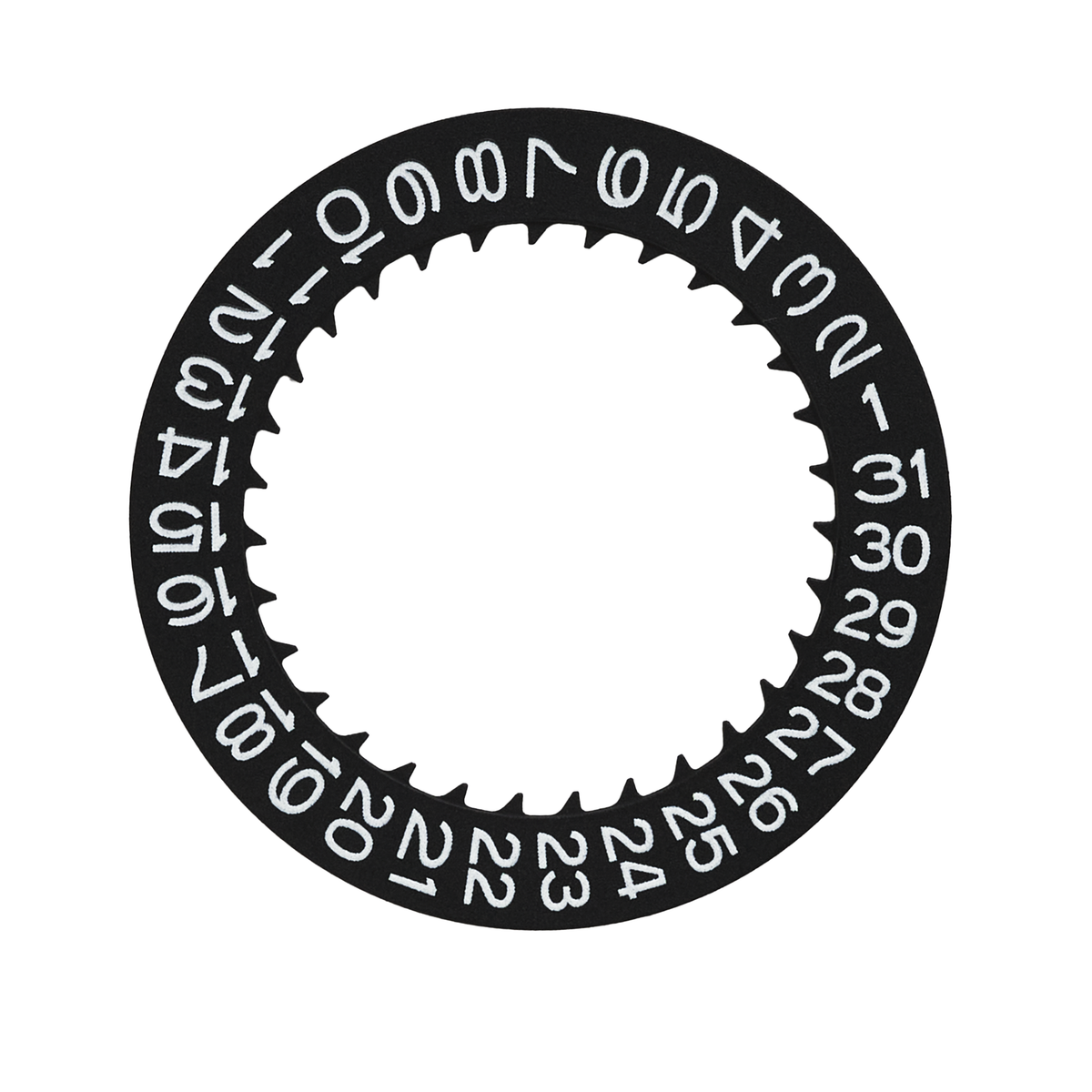 NH35/36A Lumed Date Wheel Disc: Black – namokiMODS
