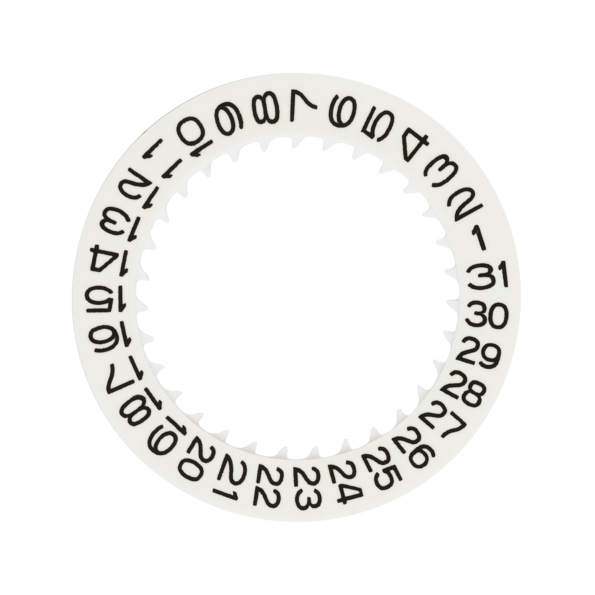 NH35/36A Lumed Date Wheel Disc: White – namokiMODS