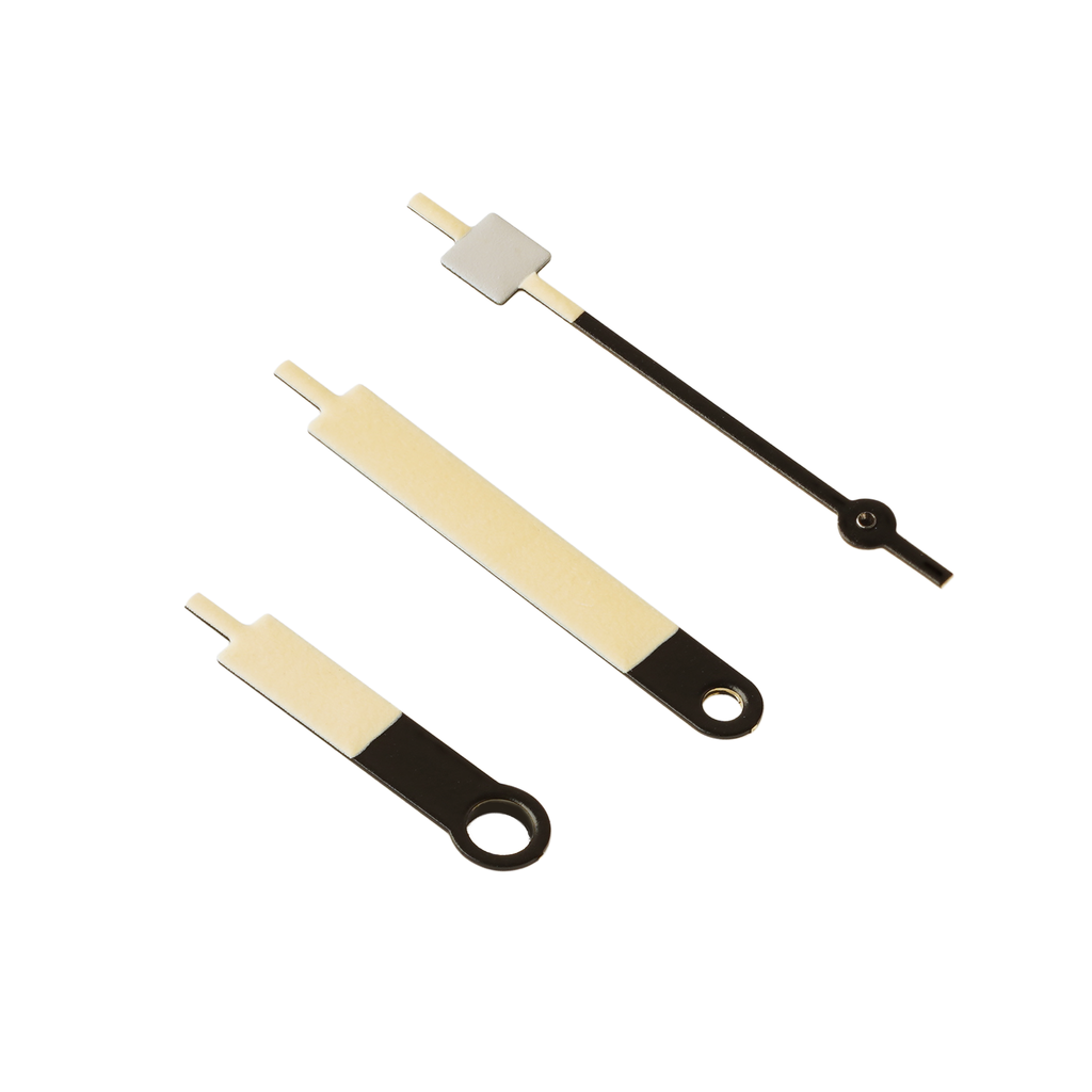 Watch Hands: U1 Black Patina Lume Finish