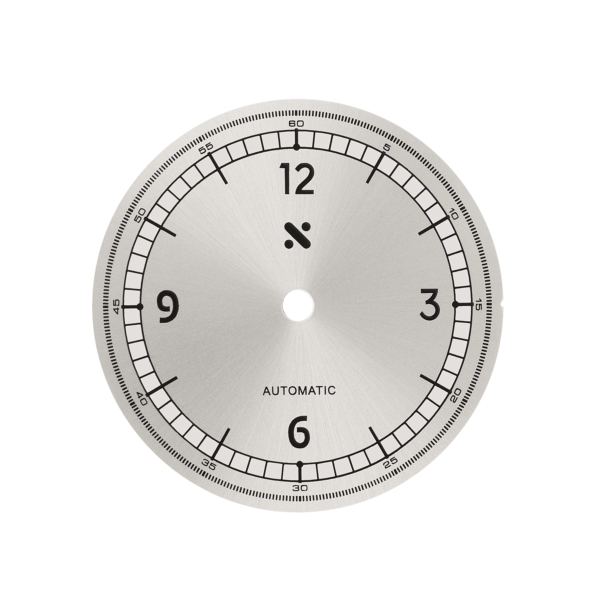 Watch Dial: 108 Sector Sunburst Silver - Main Image