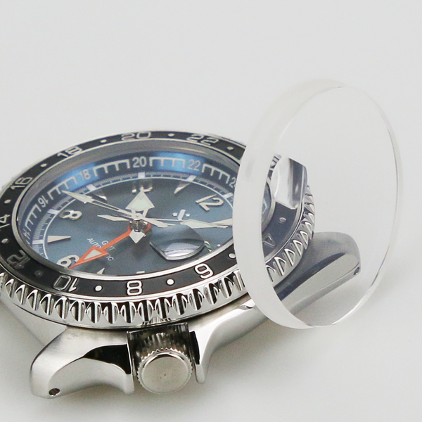 NMK315 SKX/SRPD Flat Sapphire Crystal for Sloped Inserts w Cyclops