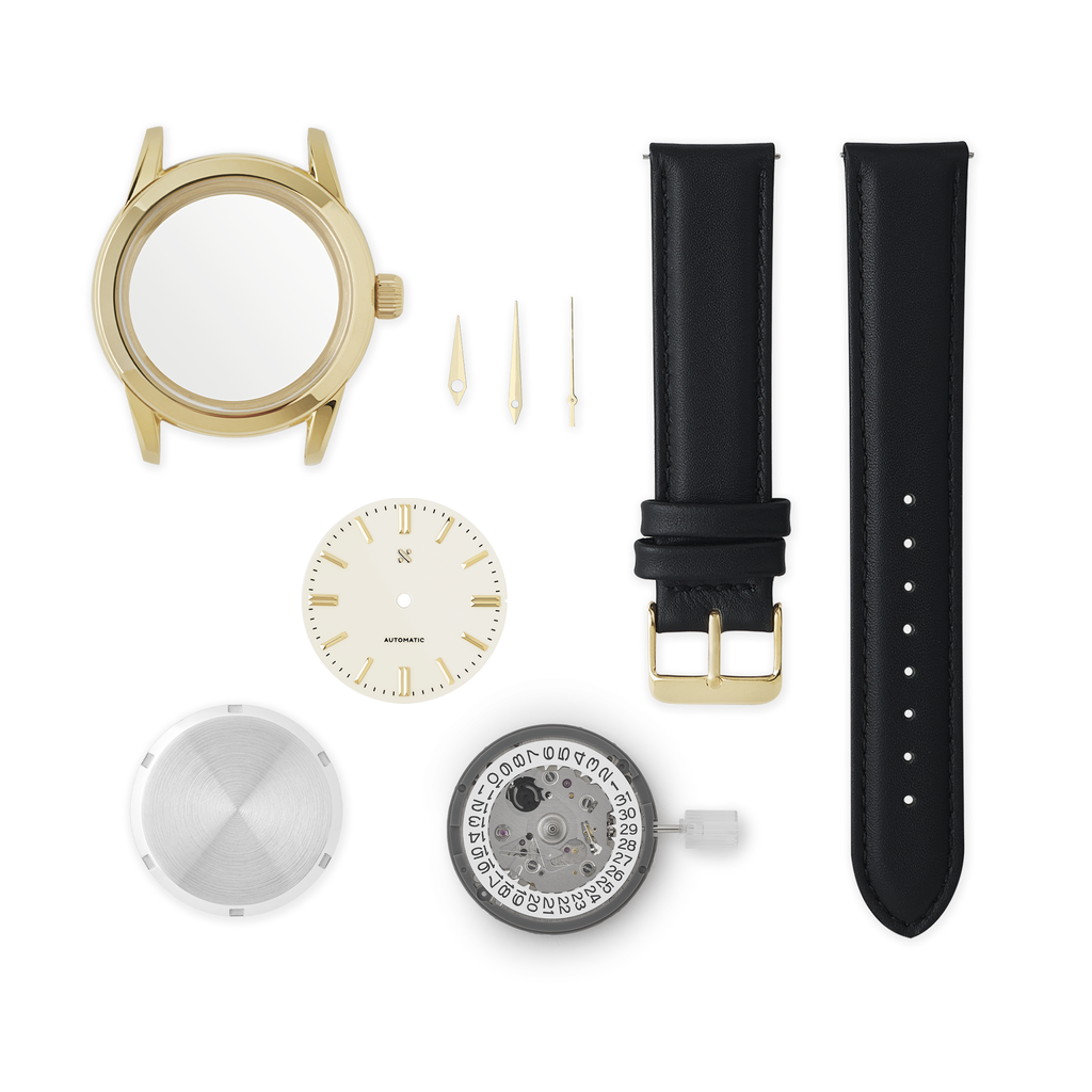 NMK-WK15 DIY Watchmaking Kit: GS Dress Watch Gold