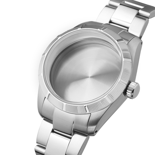 NMK952 36mm Engine Turned Bezel Dress Case Bundle: Steel  display picture 3