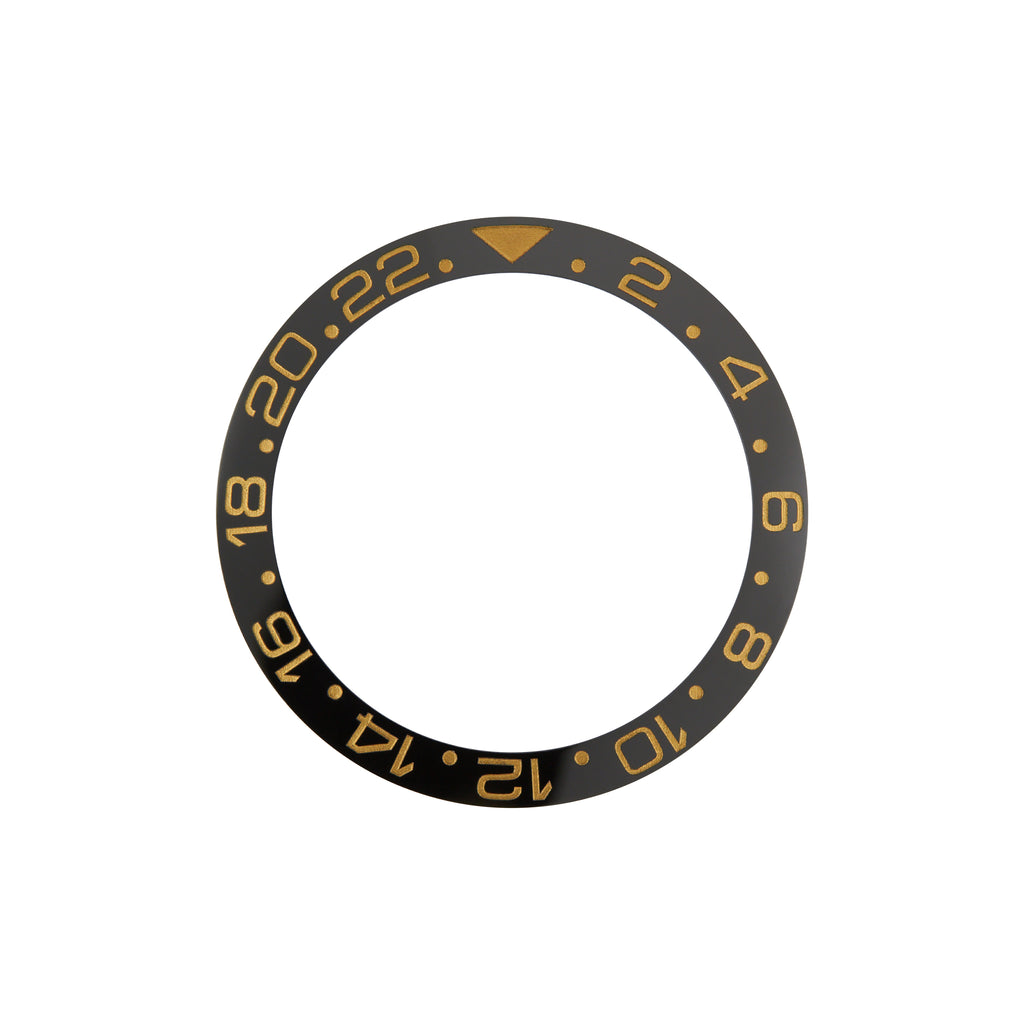 SKX007 SKX009 Bezel Insert Black Gold GMT Style