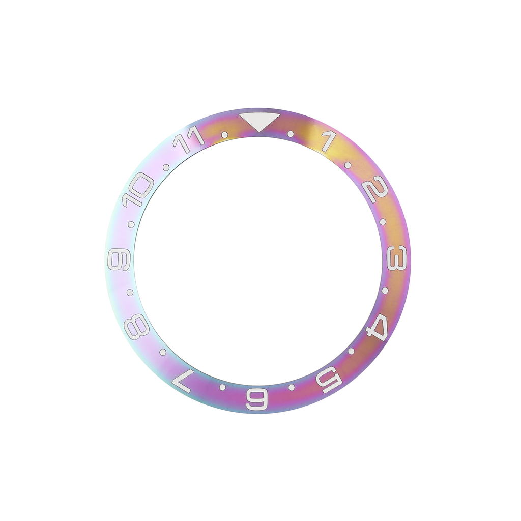 SKX007/SRPD Ceramic Bezel Insert: Dual Time style Rainbow