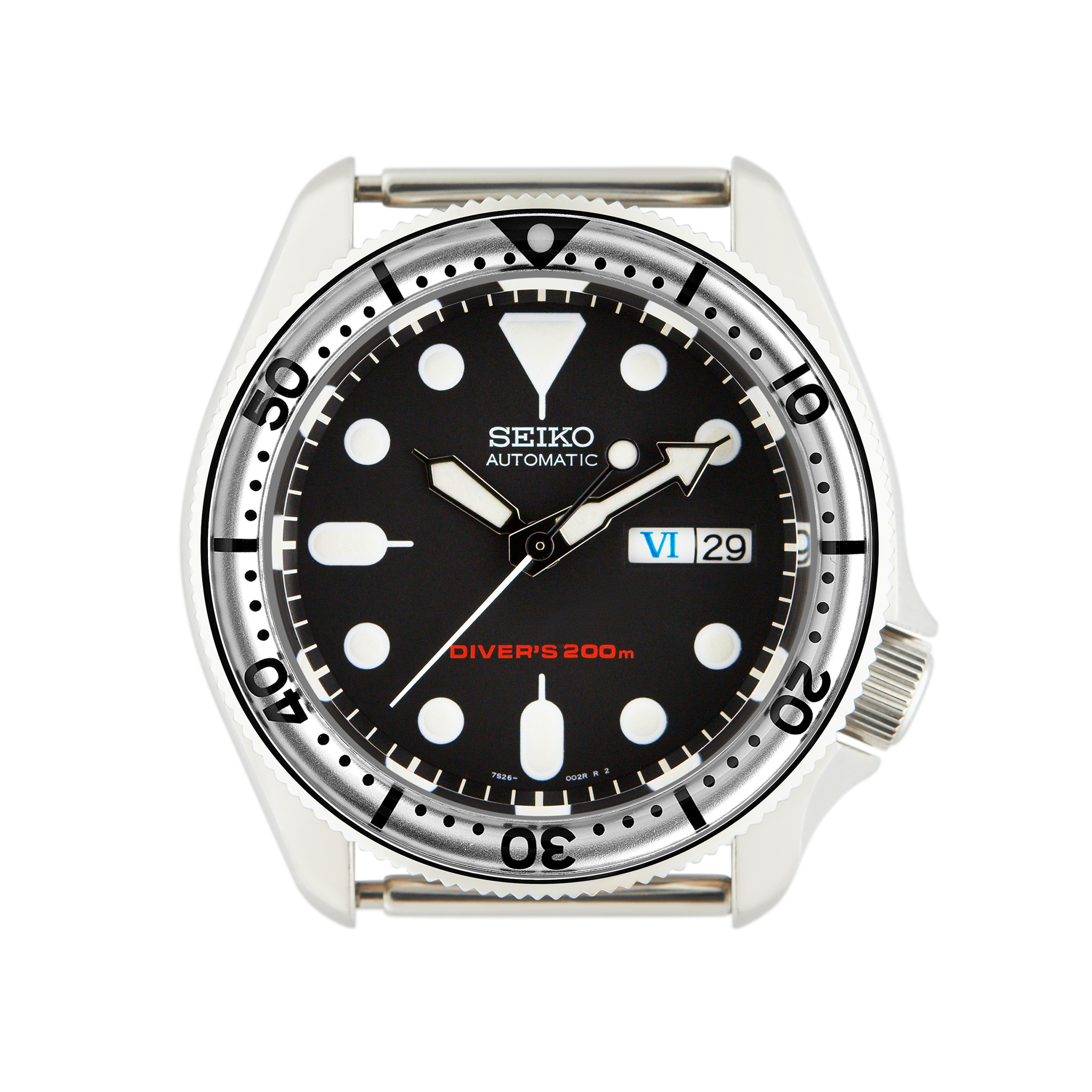 thumbnail image 2 of Silver Yacht Master Ceramic Bezel Insert For Seiko SKX007 7002 6309 – Sloped Design 2 of 5