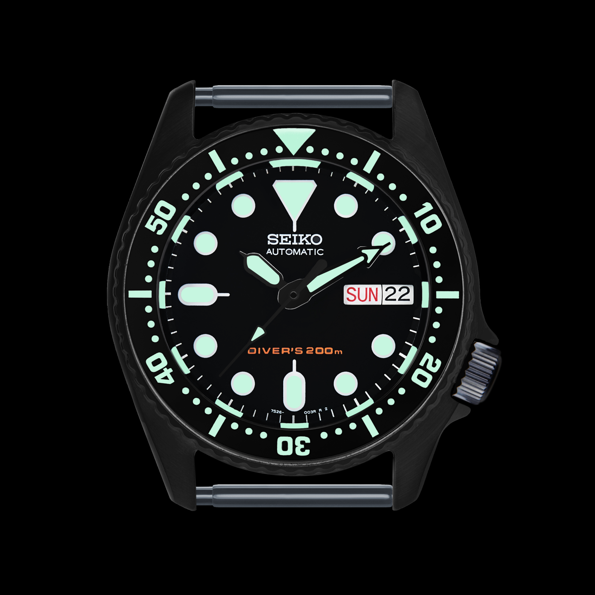 SKX013 Lumed Ceramic Bezel Insert: Seiko style namokiMODS