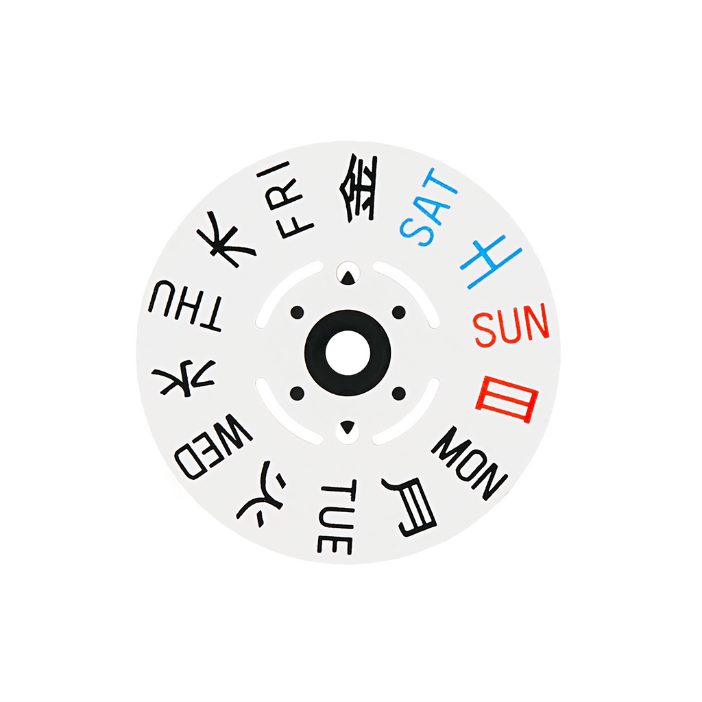NH36A 4 o'clock Kanji Day Wheel Disc (White)