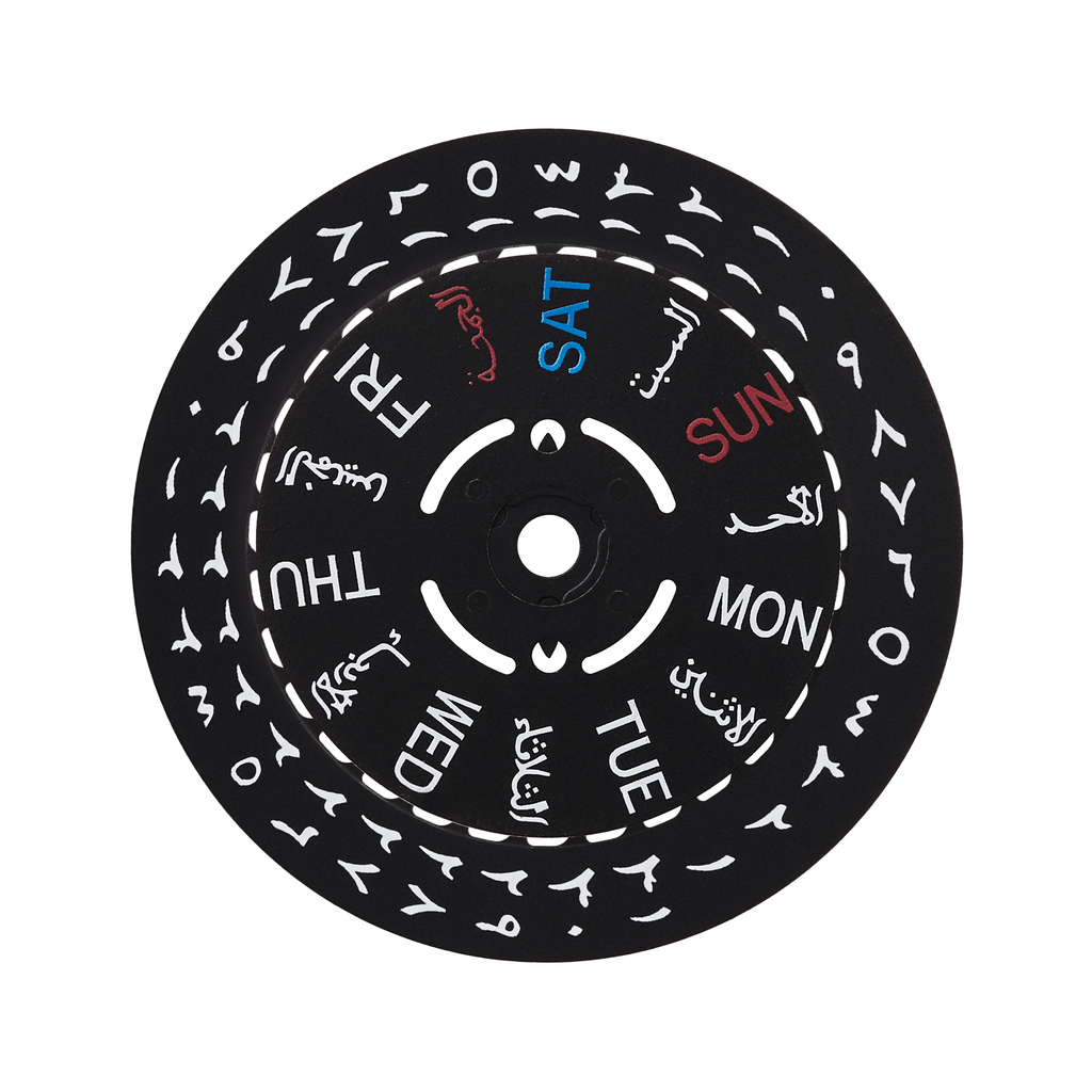 NH36A Arabic Day-Date Wheel Disc Set (Black)