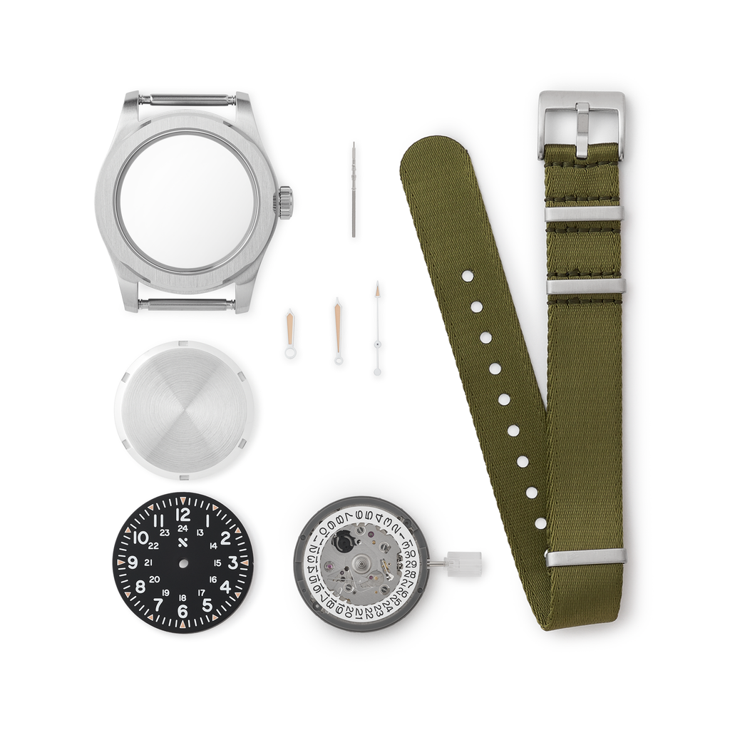 NMK-WK01 DIY Watchmaking Kit: Khaki Field Watch – namokiMODS