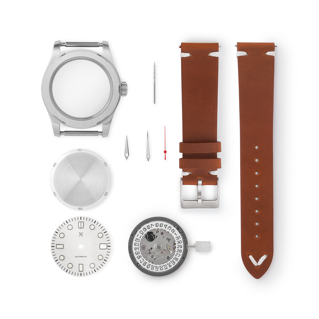 NMK-WK05 DIY Watchmaking Kit: Great Wave Dress Watch White