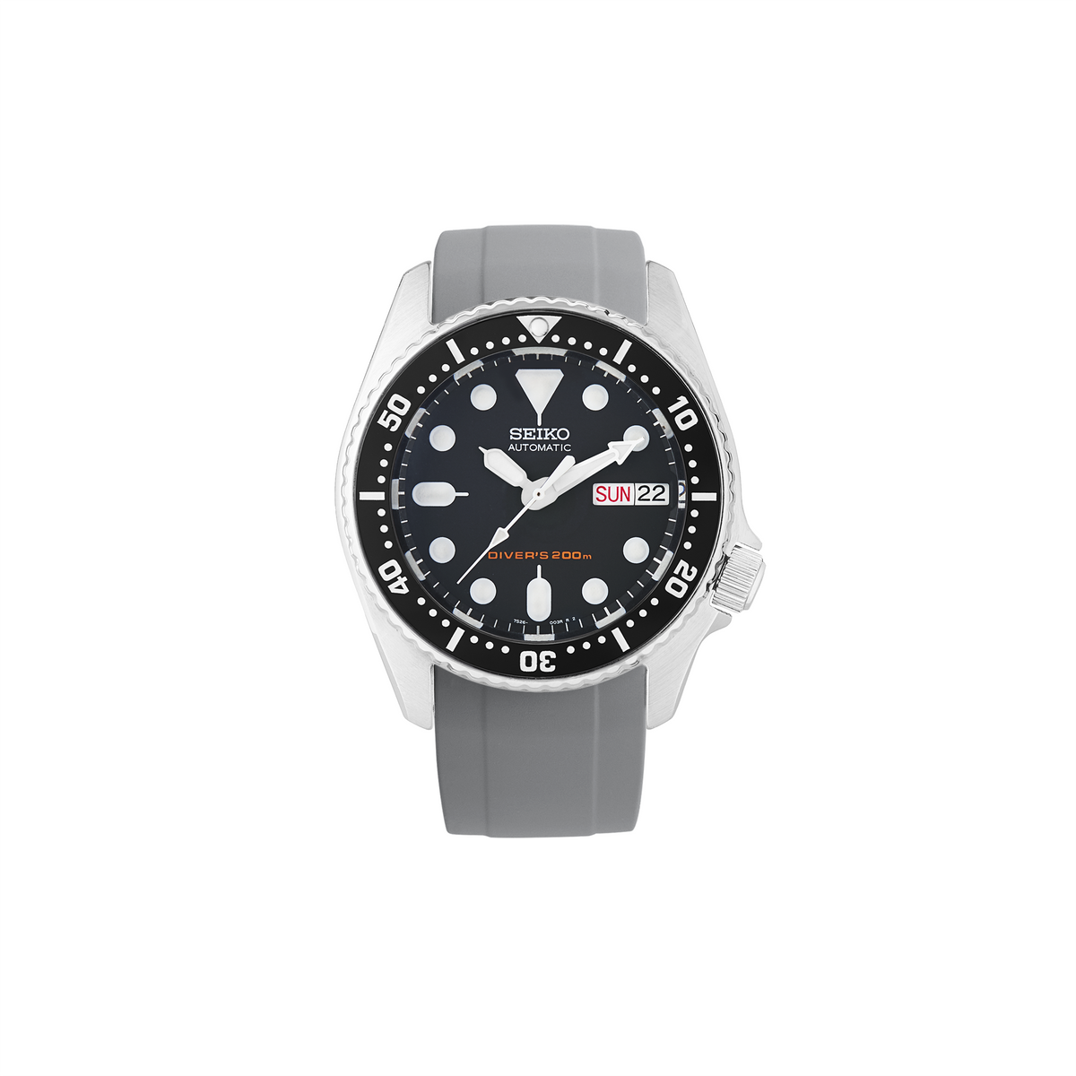 NMK802 FKM Curved End SKX013 Rubber Strap: Grey – namokiMODS
