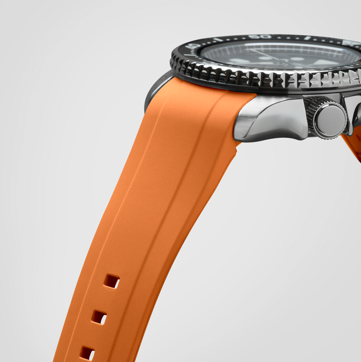 SKIKE様用•*¨*•.¸♬︎ NMK802 FKM Curved End SKX013 Rubber Strap: Orange – namokiMODS