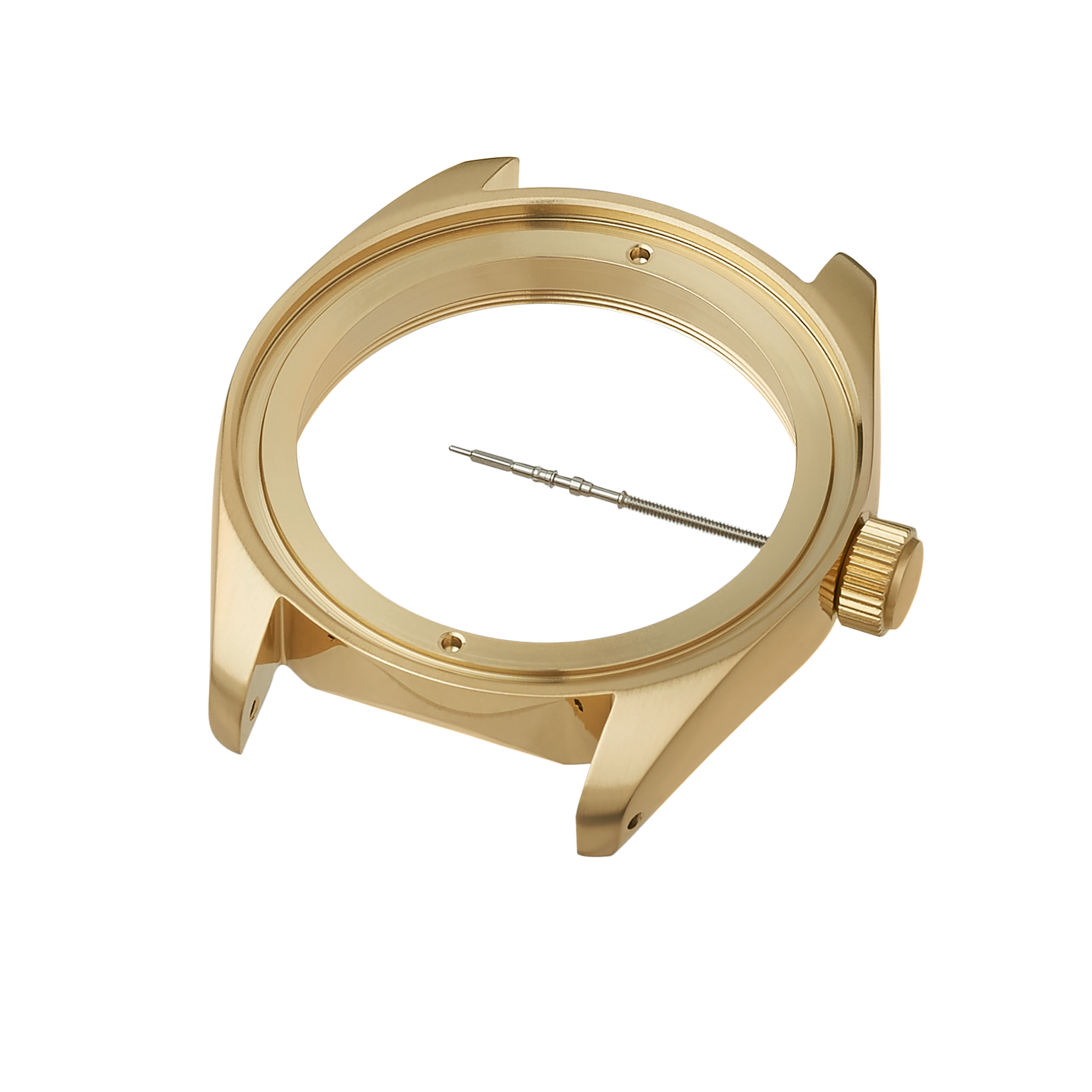 NMK923 3 O'clock No Crown Guard SRPE Watch Case: Gold Finish NMK923 3 O'clock No Crown Guard SRPE Watch Case: Gold Finish