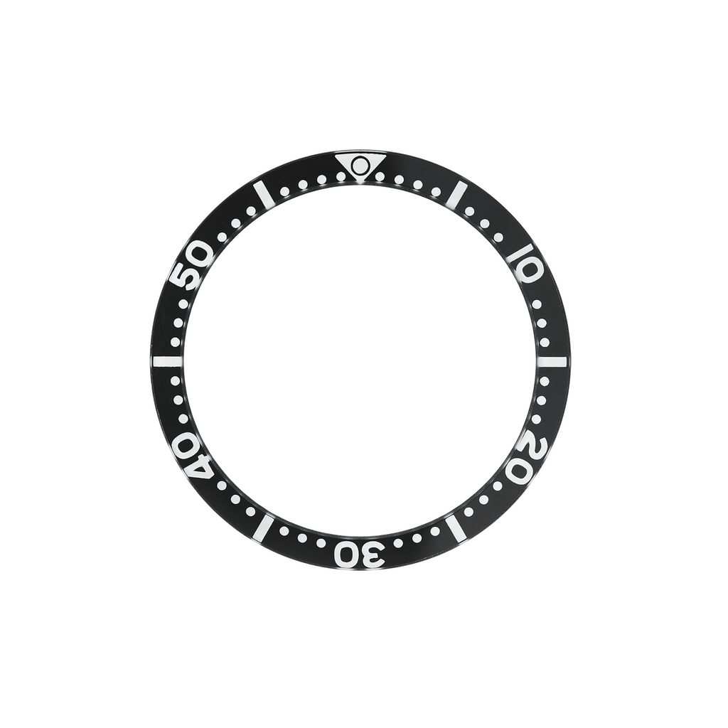 SKX007/SRPD Glass Bezel Insert: SKX Style Black/White