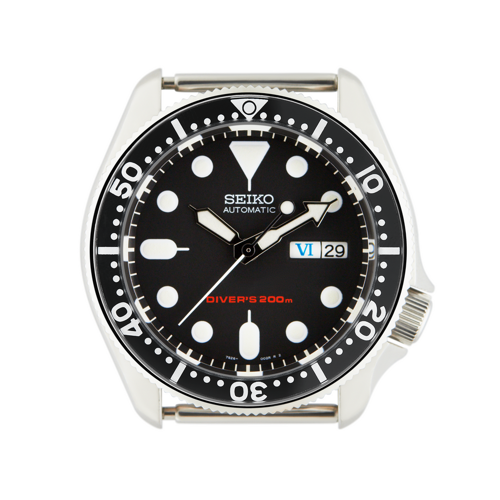 SKX007/SRPD Glass Bezel Insert: SKX Style Black/White