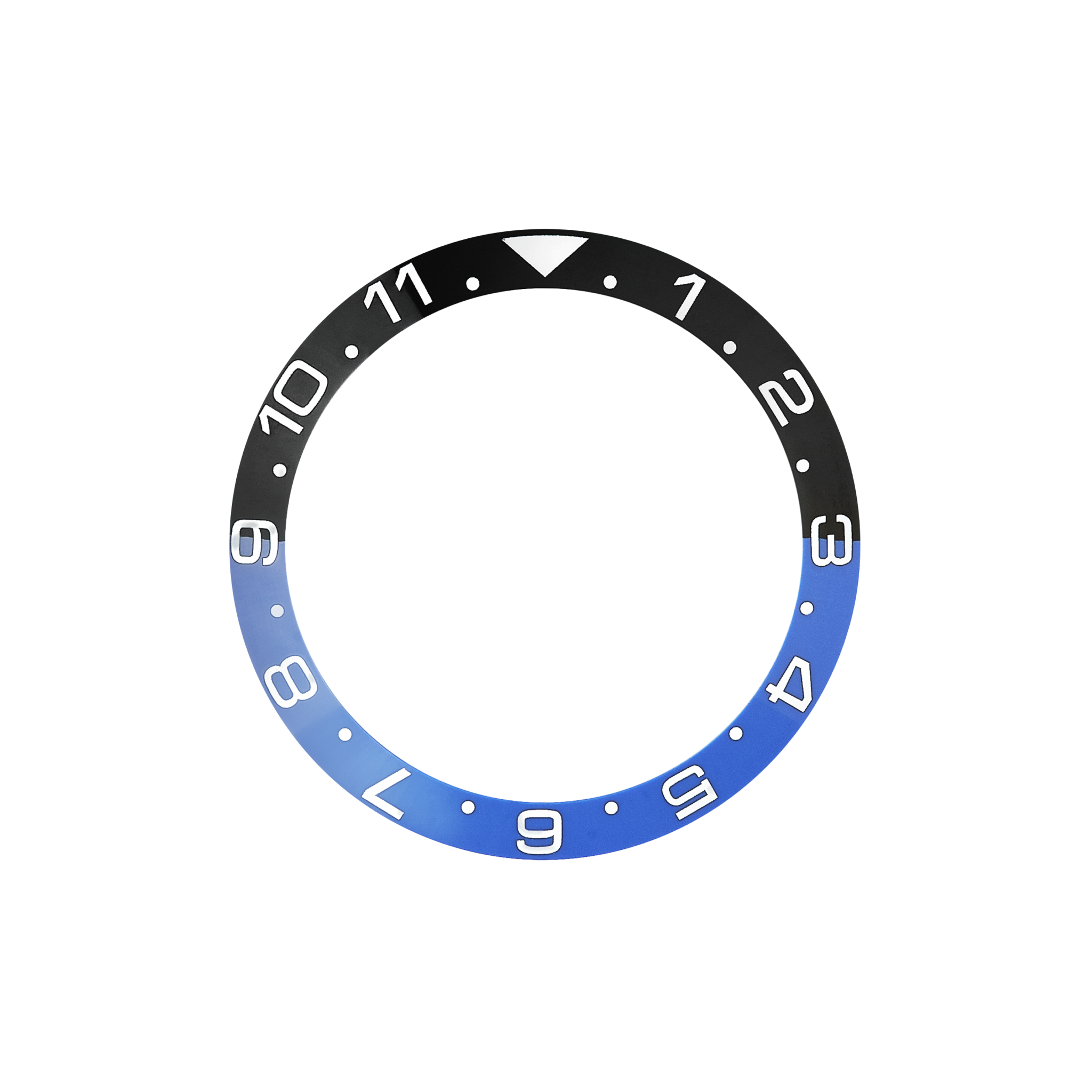 SKX007/SRPD Lumed Ceramic Bezel Insert: Dual Time style Batman