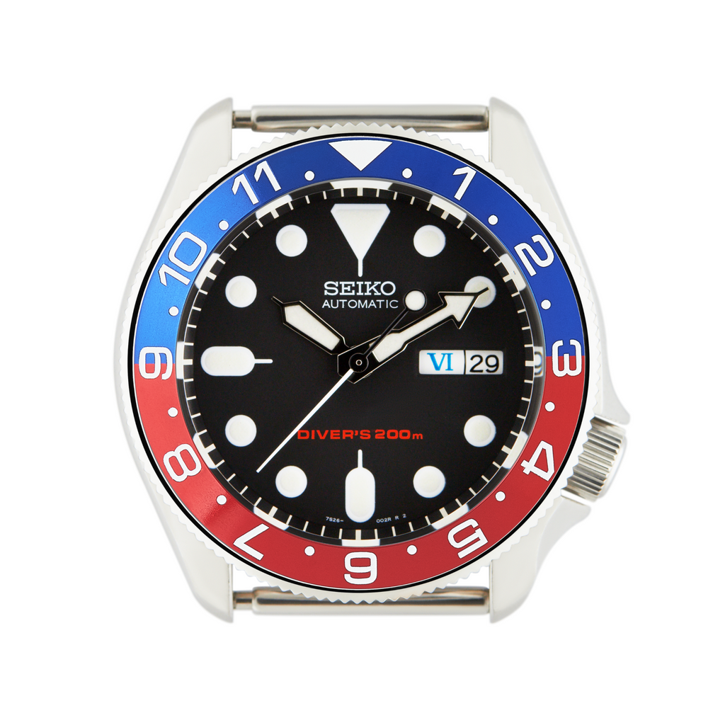 SKX007 Aluminium Bezel Insert Dual Time style Pepsi namokiMODS