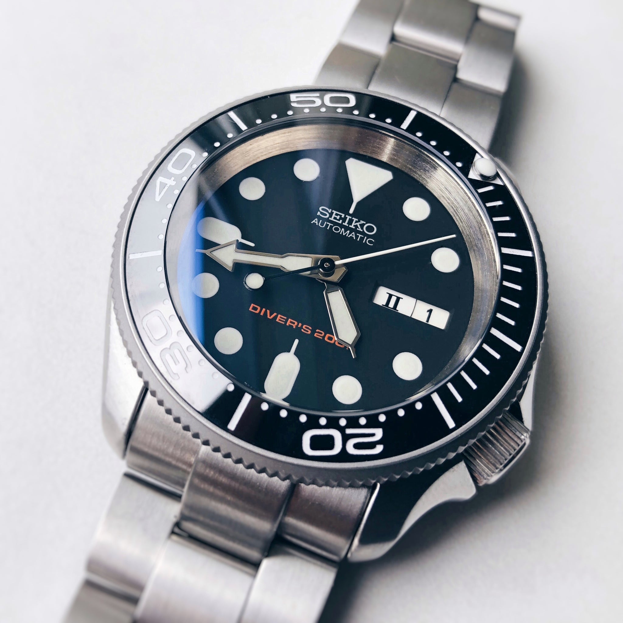 Stainless Steel Seiko Skx007 Marinemaster Mod Seiko Mod SKX007